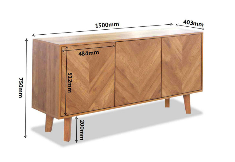 McLAUGHLIN 3 DOOR BUFFET NATURAL