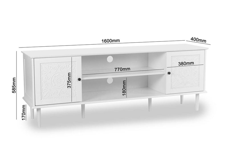 MONTGOMERY ENTERTAINMENT UNIT WHITE