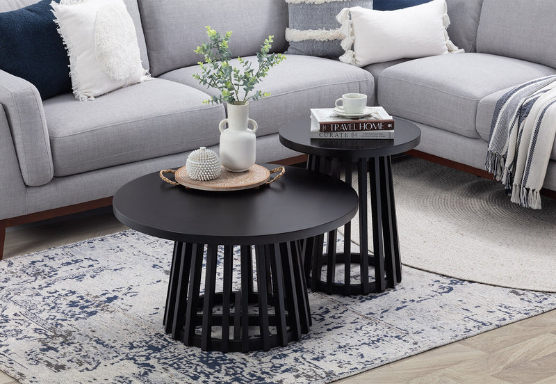 TORENTO ROUND COFFEE TABLE 	BLACK