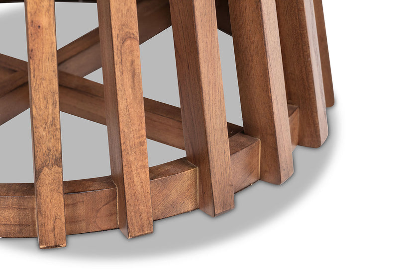 TORENTO ROUND COFFEE TABLE 	WALNUT