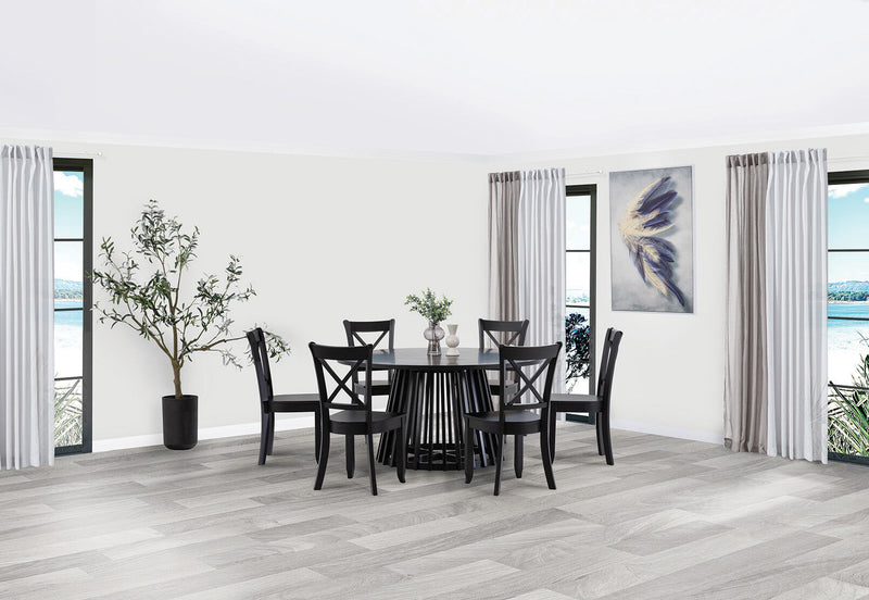 TORENTO 1500 ROUND DINING TABLE BLACK