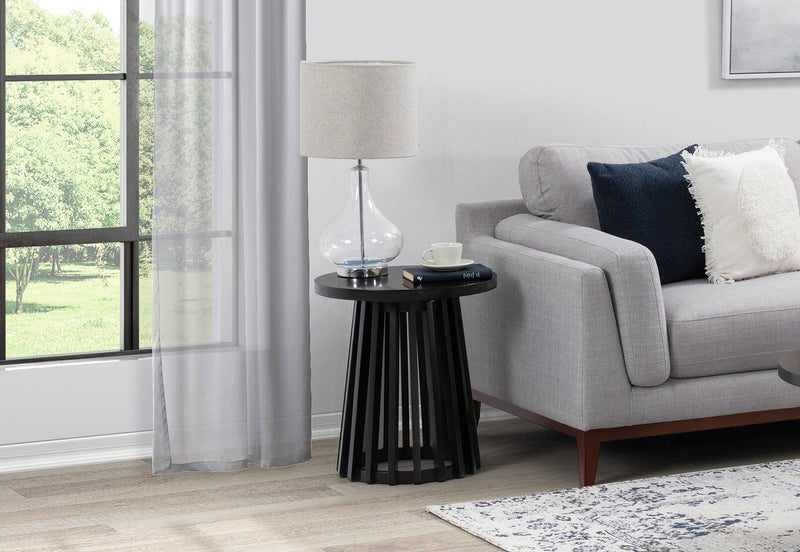 TORENTO ROUND LAMP TABLE BLACK