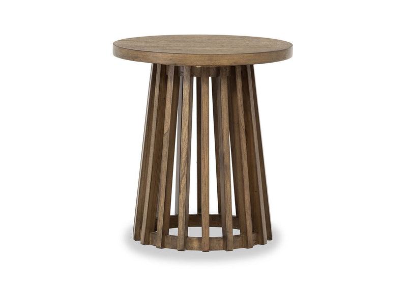 TORENTO ROUND LAMP TABLE WALNUT