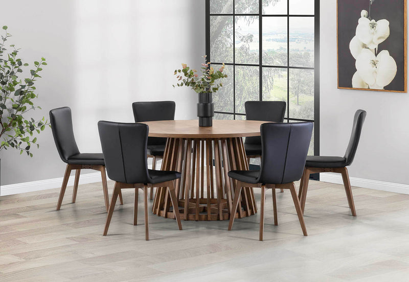 TORENTO 1500 ROUND DINING TABLE WALNUT