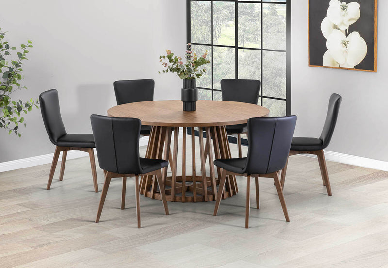 TORENTO 1500 ROUND DINING TABLE WALNUT