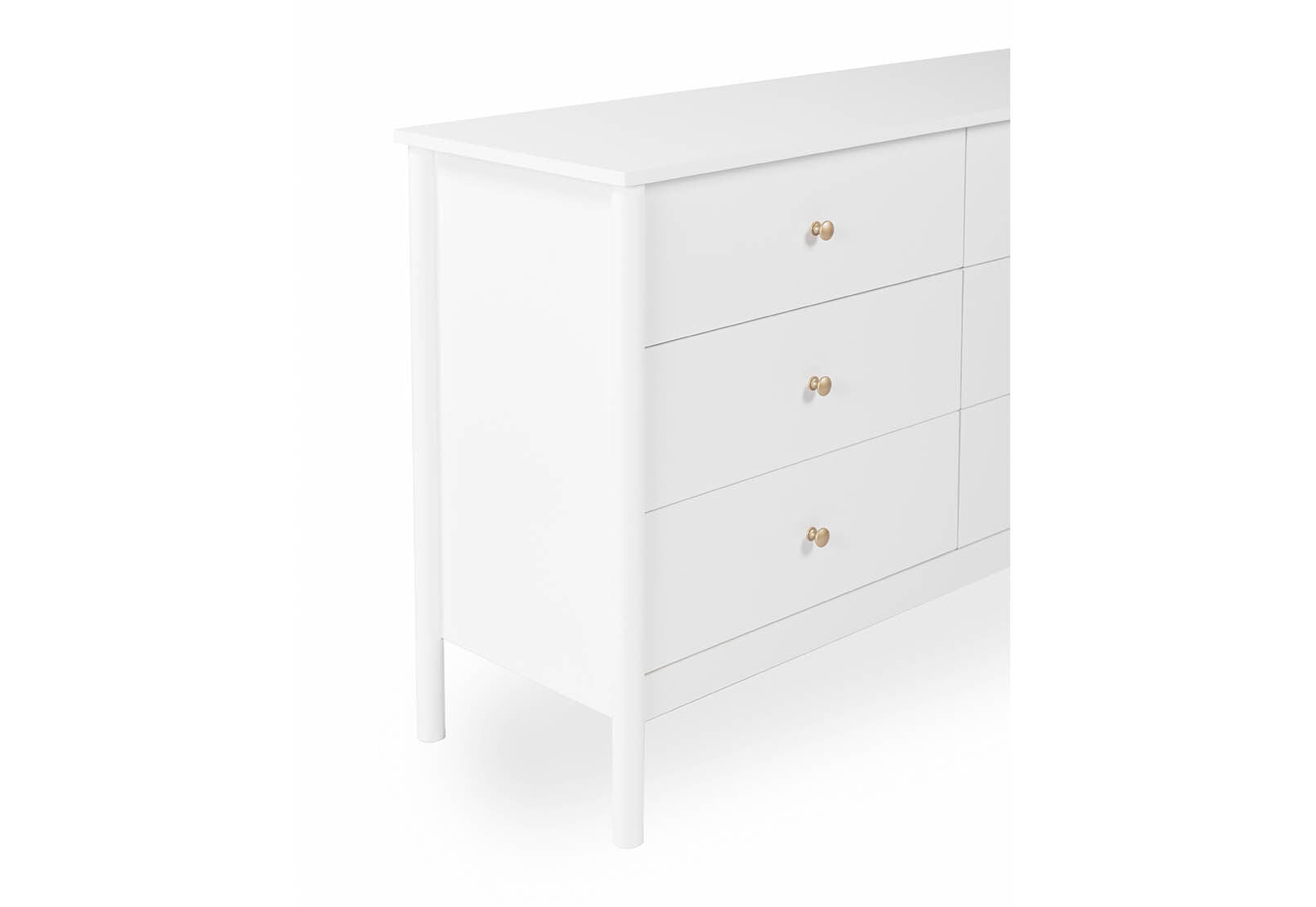 ROWLAND 6 DRAWER DRESSER WHITE