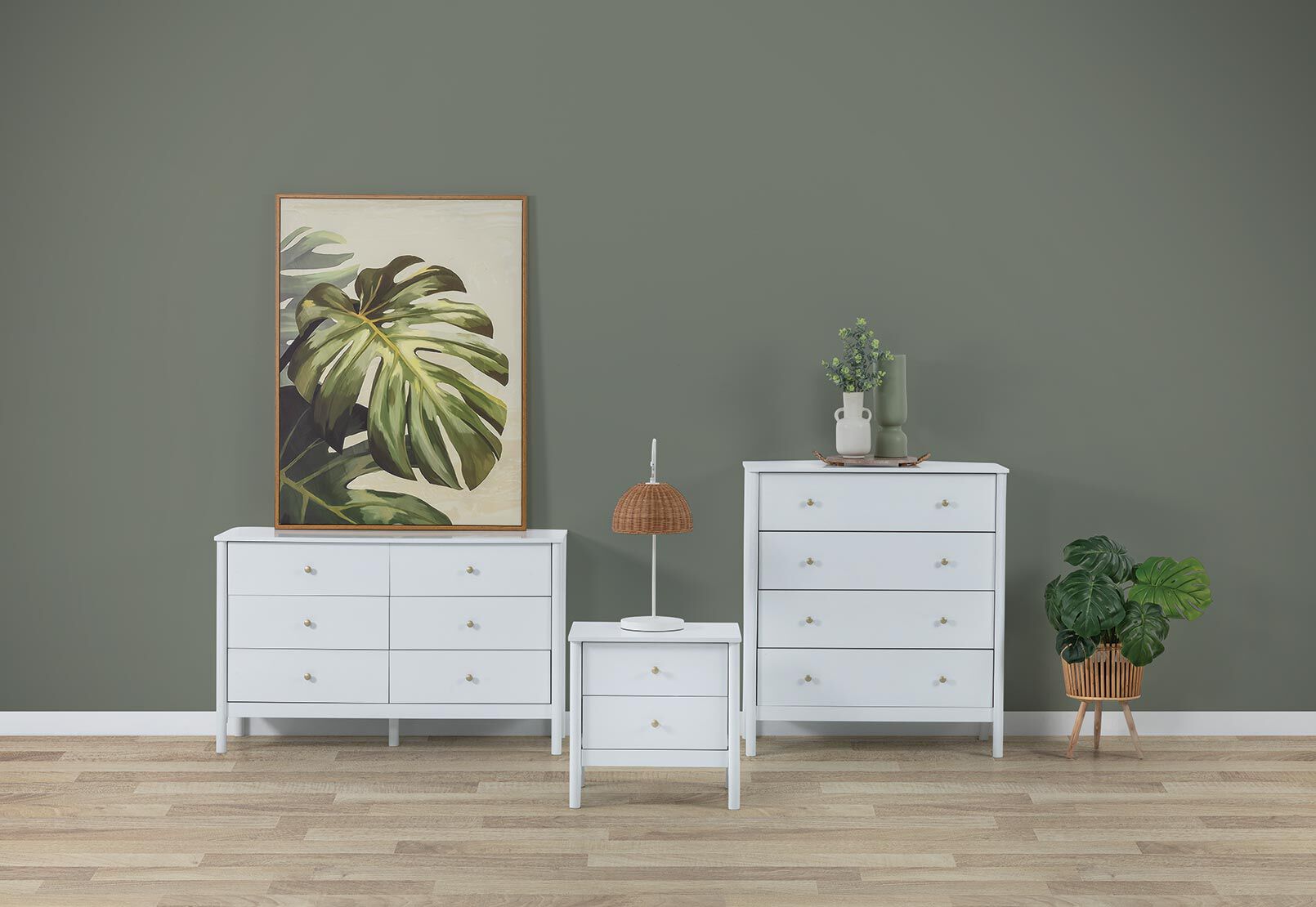 ROWLAND 6 DRAWER DRESSER WHITE