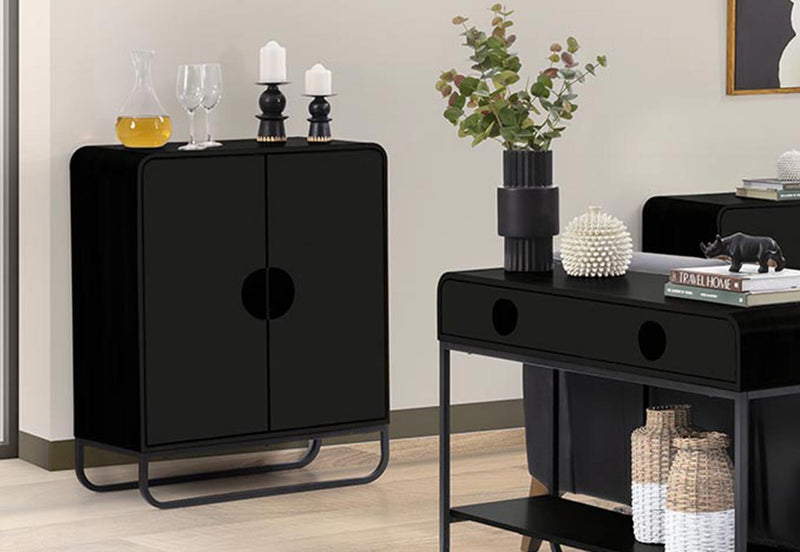 HUGHES WINE CABINET BLACK