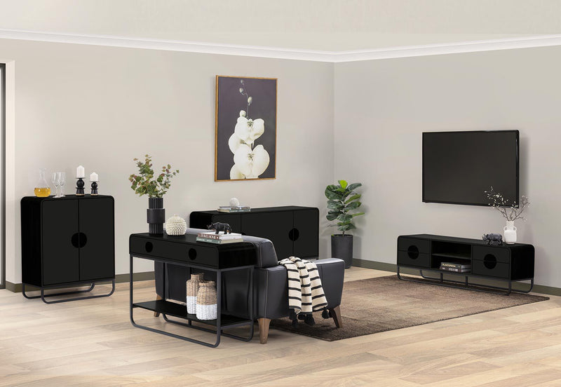 HUGHES WINE CABINET BLACK