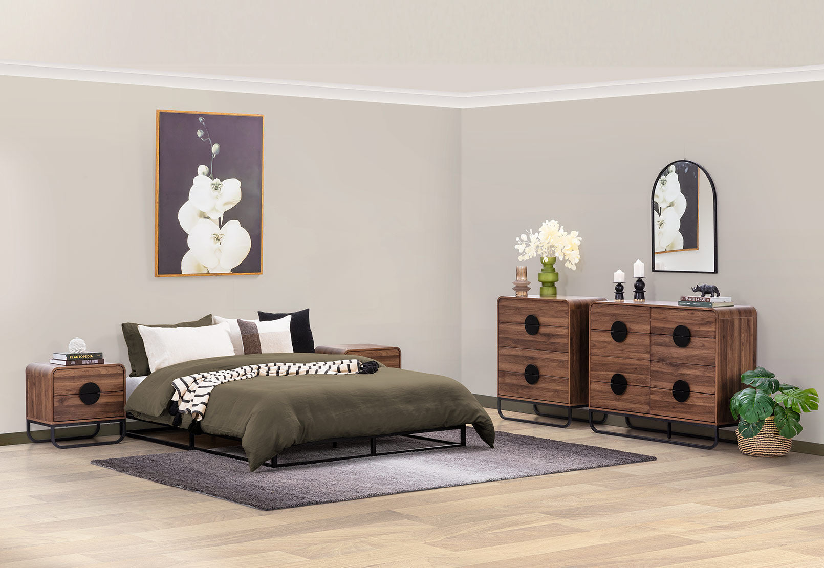 HUGHES 8 DRAWER DRESSER WALNUT