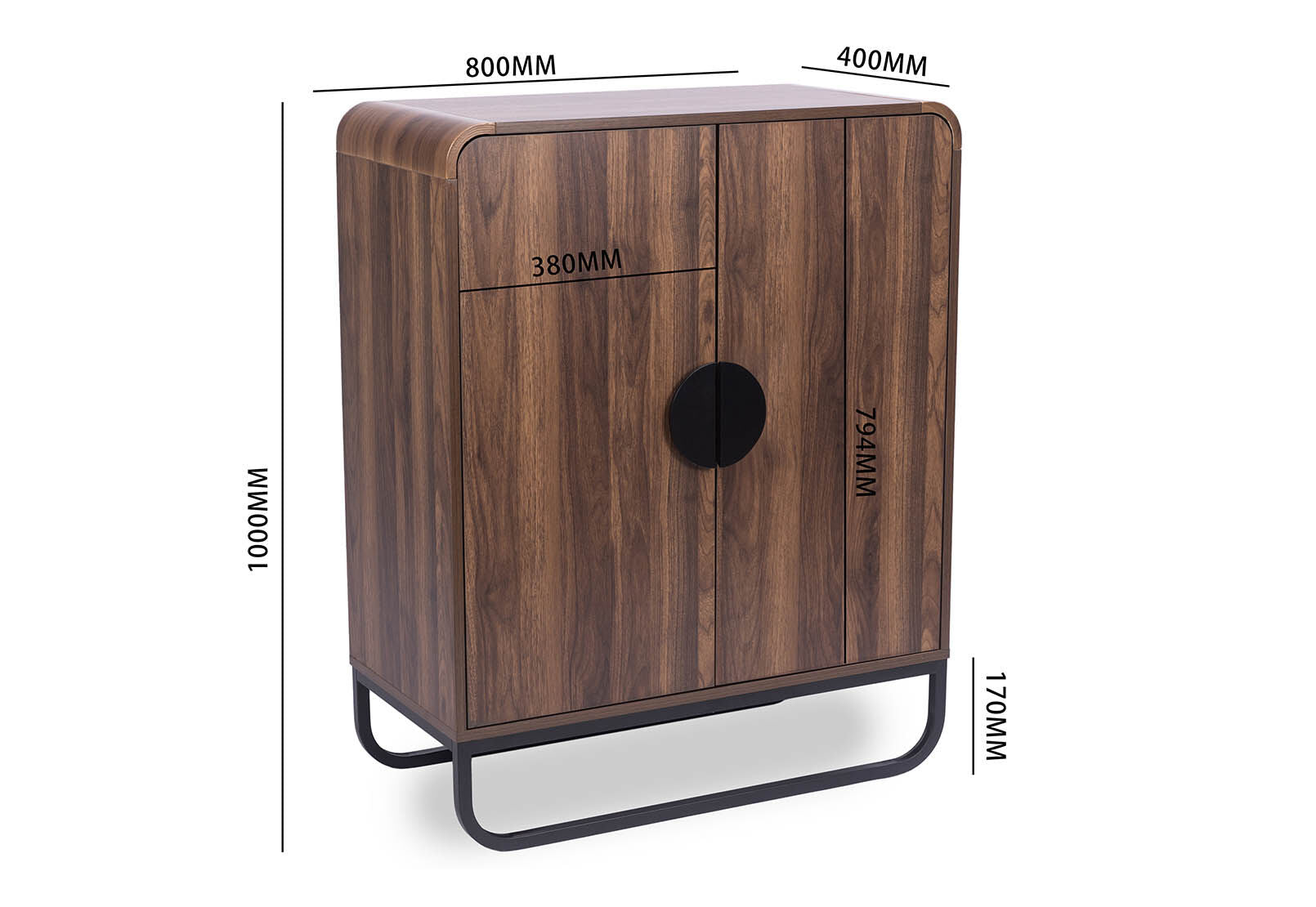 HUGHES WINE CABINET WALNUT