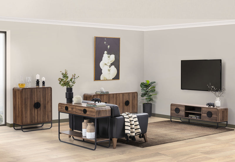 HUGHES WINE CABINET WALNUT