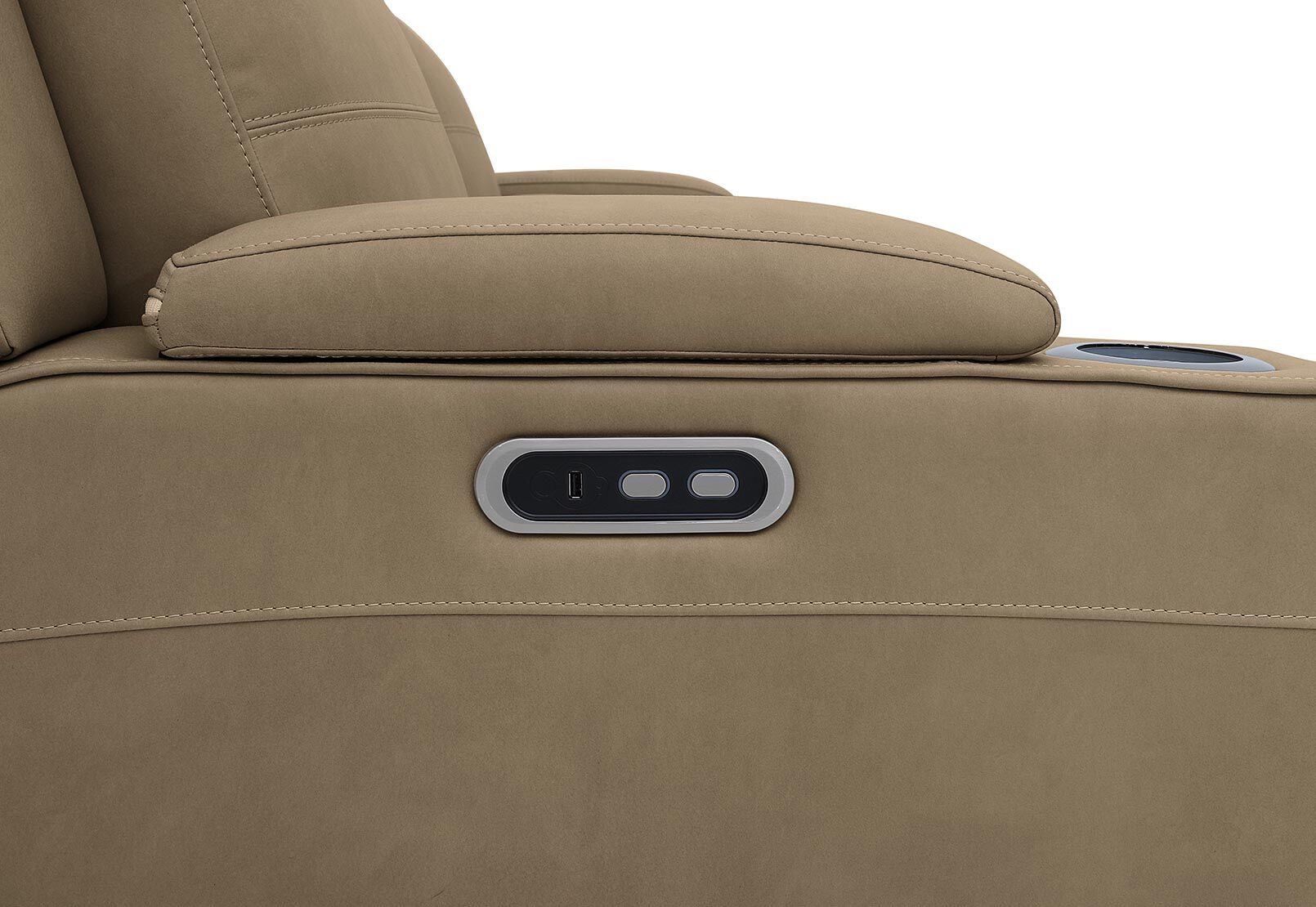 ALEXIOS 2 SEATER WITH ELECTRIC RECLINER STONE