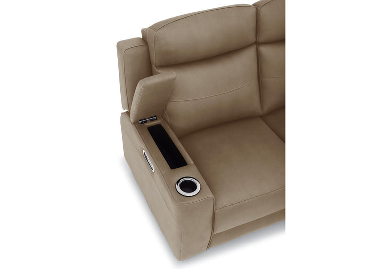 ALEXIOS 2 SEATER WITH ELECTRIC RECLINER STONE