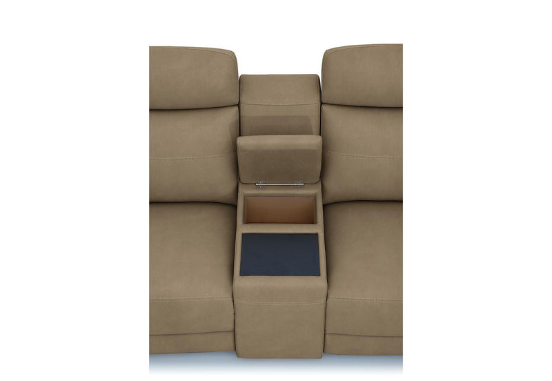 ALEXIOS 2 SEATER WITH ELECTRIC RECLINER AND CONSOLE STONE