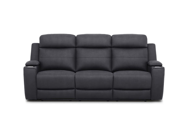 ALEXIOS 3 SEATER WITH ELECTRIC RECLINER CHARCOAL