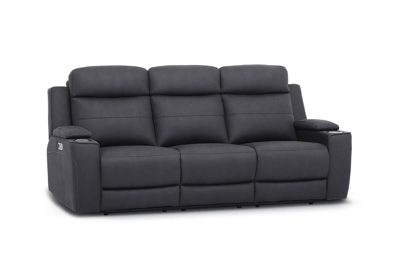 ALEXIOS 3 SEATER WITH ELECTRIC RECLINER CHARCOAL