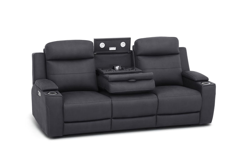 ALEXIOS 3 SEATER WITH ELECTRIC RECLINER CHARCOAL