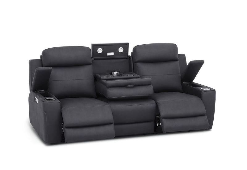 ALEXIOS 3 SEATER WITH ELECTRIC RECLINER CHARCOAL