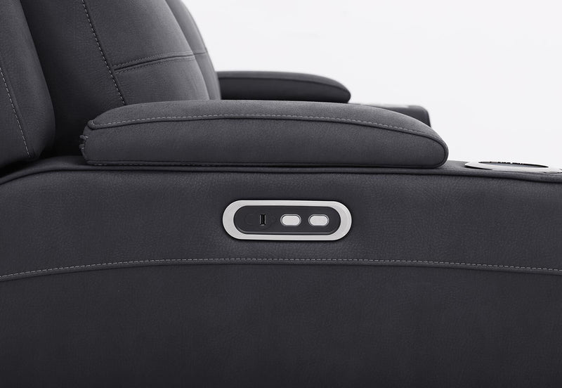 ALEXIOS 3 SEATER WITH ELECTRIC RECLINER CHARCOAL