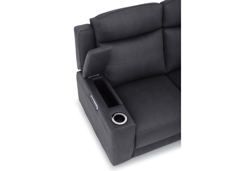 ALEXIOS 3 SEATER WITH ELECTRIC RECLINER CHARCOAL