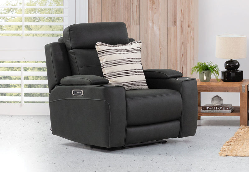 ALEXIOS ELECTRIC RECLINER CHARCOAL
