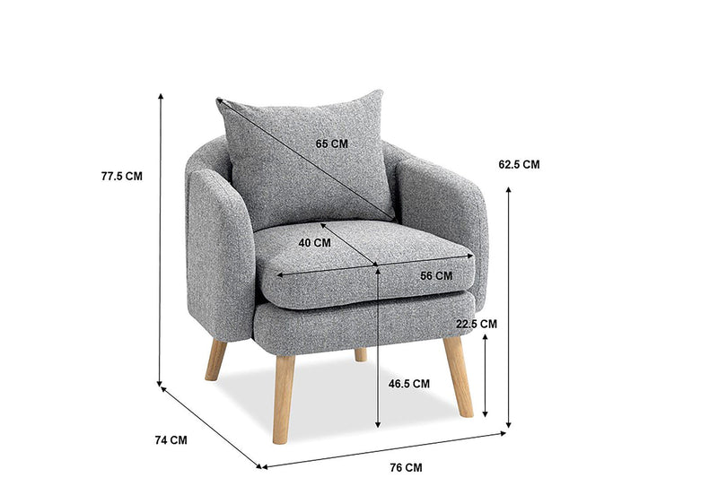 GALICIA ACCENT CHAIR DARK GREY