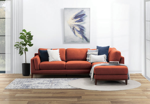 LAURIE CORNER RHF CHAISE RUST