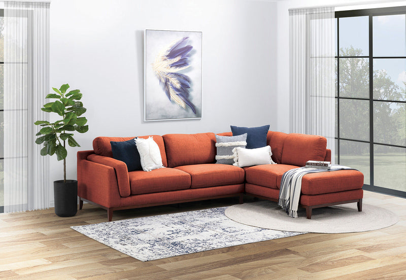 LAURIE CORNER RHF CHAISE RUST