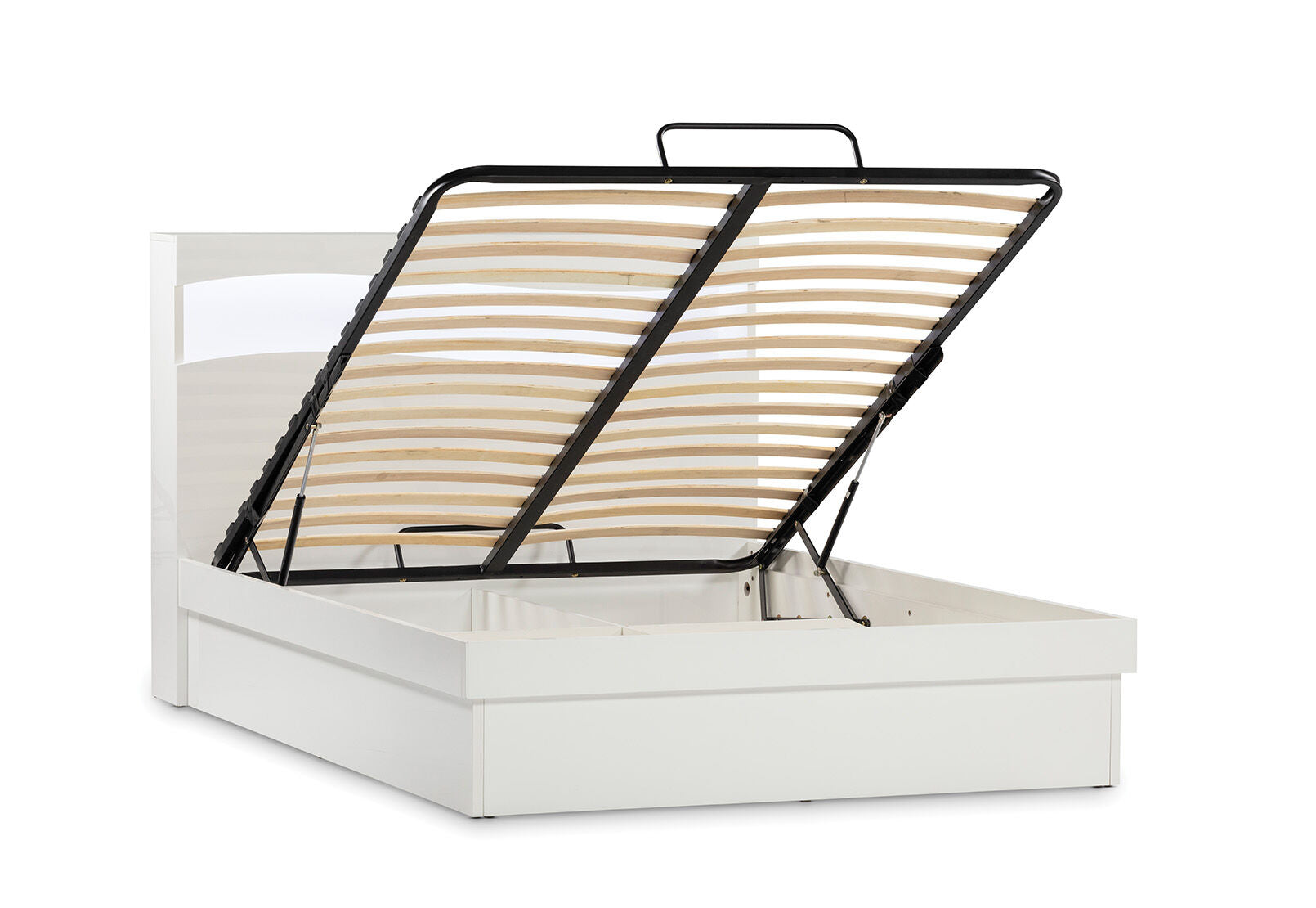 CALISTO QUEEN GAS LIFT BED WHITE