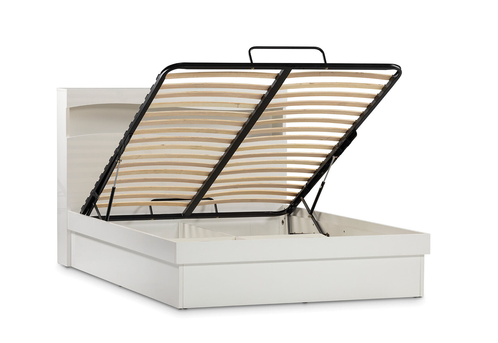 CALISTO QUEEN GAS LIFT BED WHITE