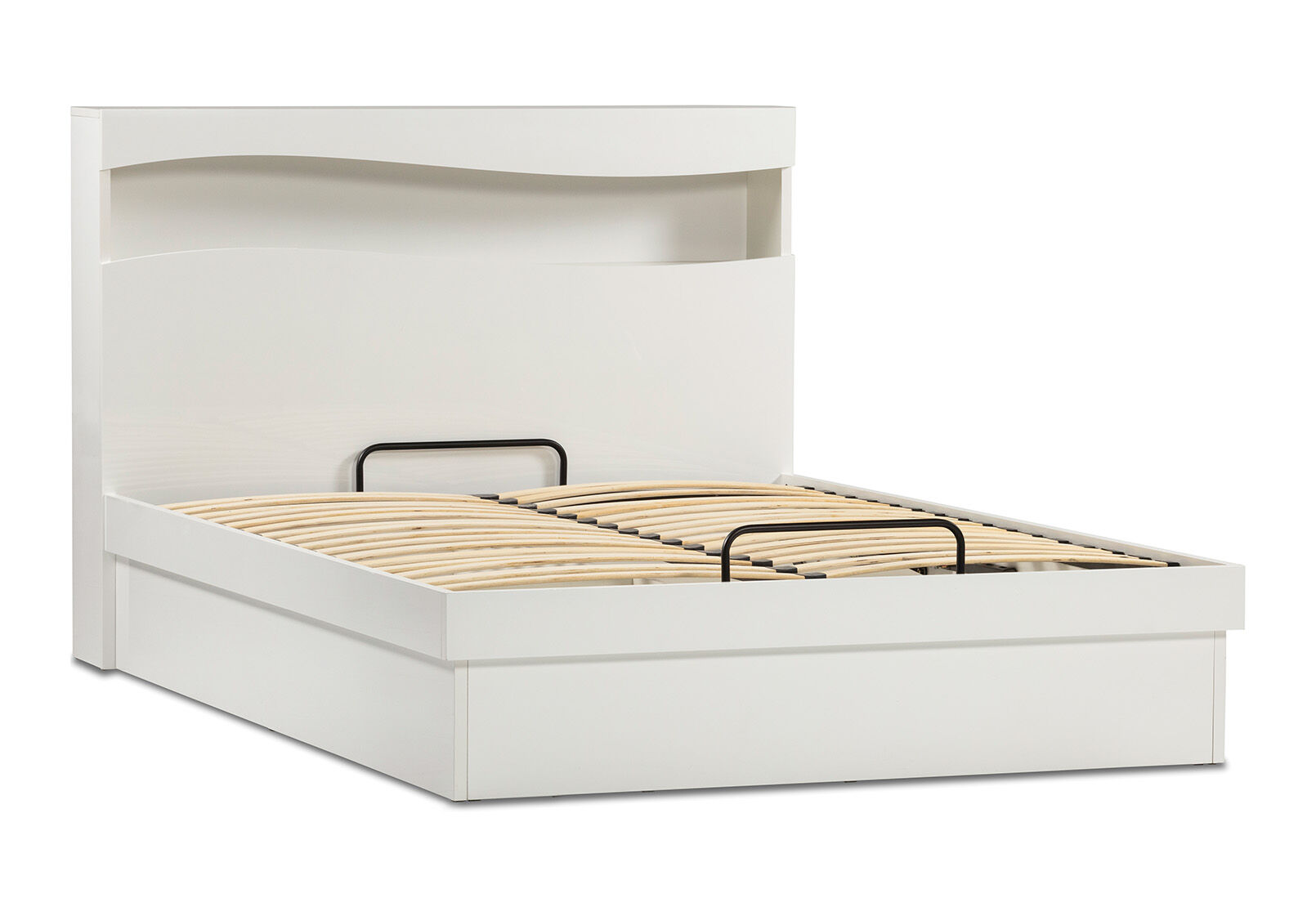 CALISTO QUEEN GAS LIFT BED WHITE