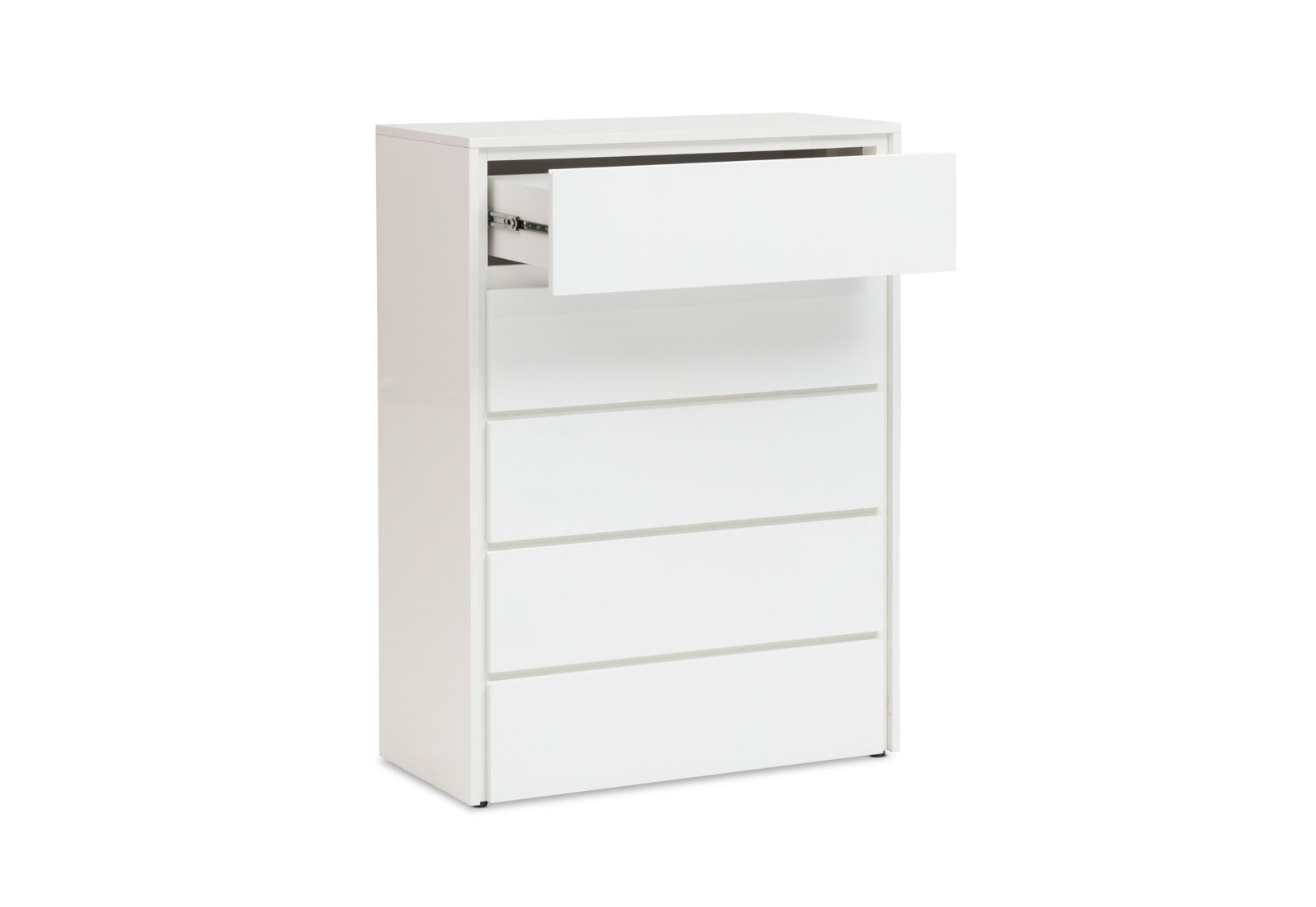 CALISTO 5 DRAWER TALL CHEST WHITE