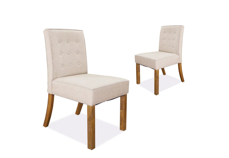 CABRERA SET OF 2 DINING CHAIRS 	BEIGE