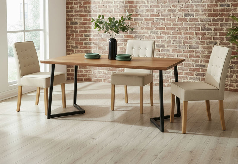 CABRERA SET OF 2 DINING CHAIRS 	BEIGE