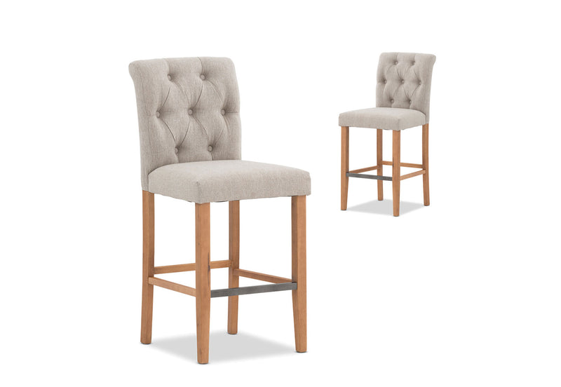 EDWARDS SET OF 2 STOOLS 	TAUPE