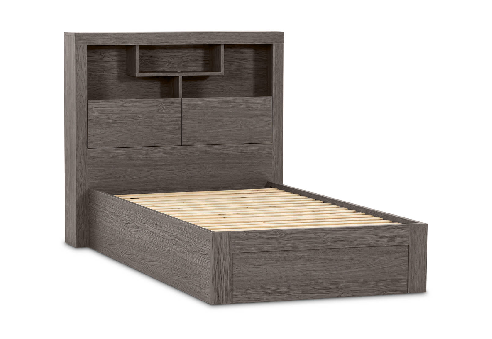 GEOVANA KING SINGLE BED GREY