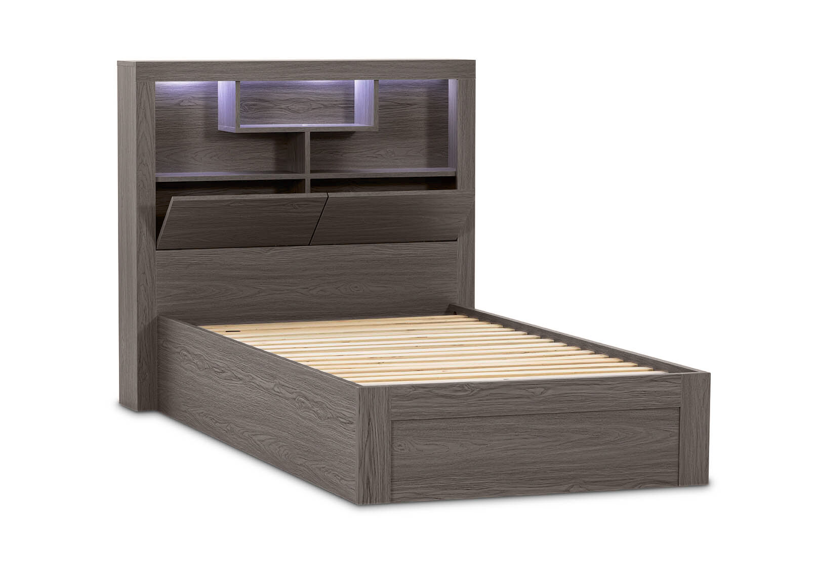 GEOVANA KING SINGLE BED GREY
