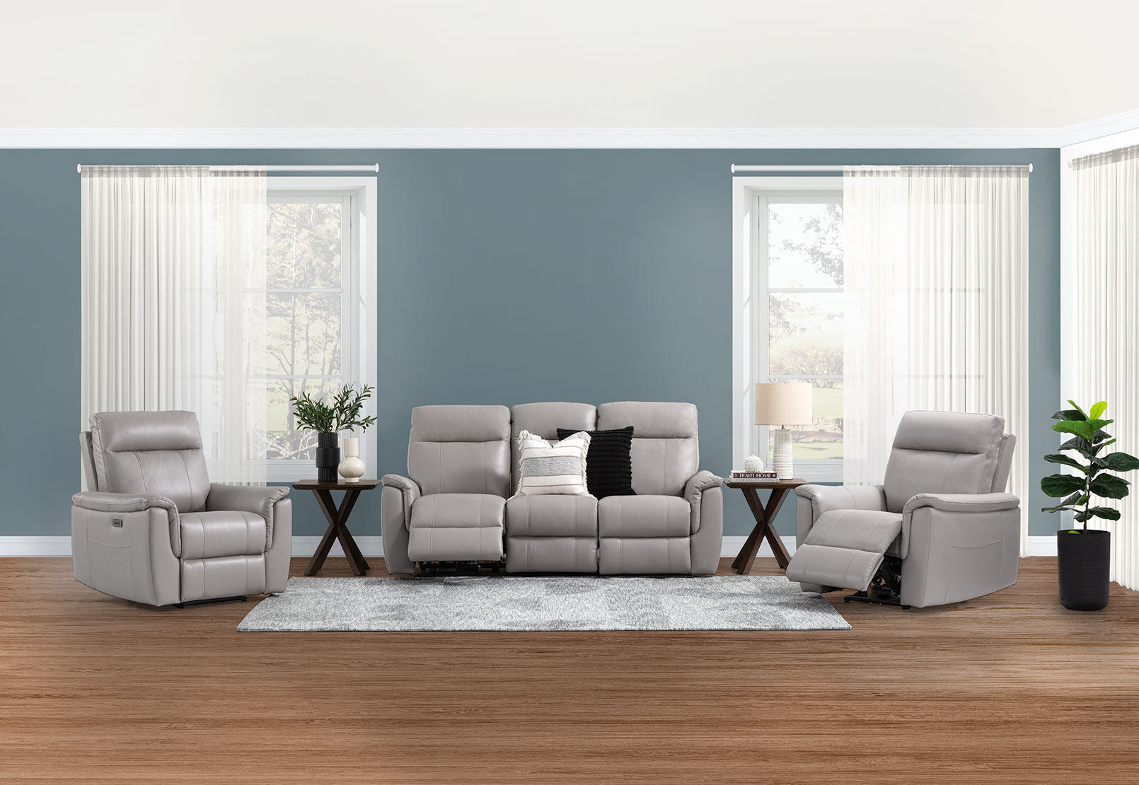 JAKOB ELECTRIC RECLINER LIGHT GREY