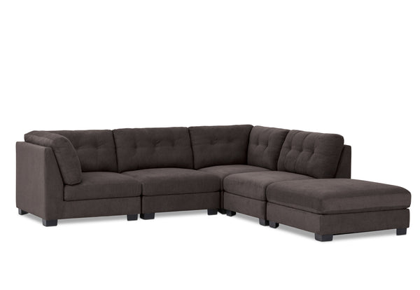 SANDS 5 PIECE CORNER SUITE BLACK