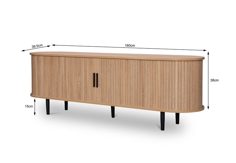 TANNER 2 DOOR NATURAL ENTERTAINMENT UNIT NATURAL