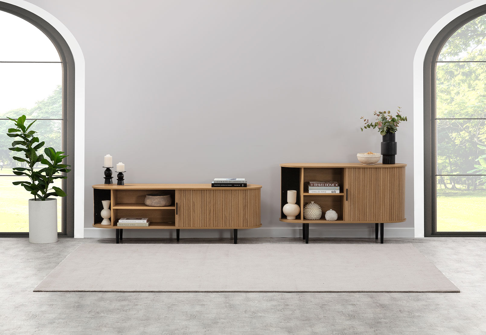 TANNER 2 DOOR NATURAL ENTERTAINMENT UNIT NATURAL