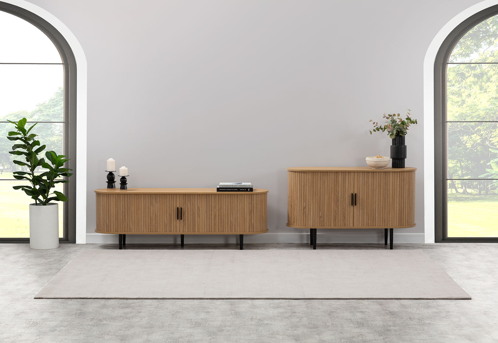 TANNER 2 DOOR NATURAL ENTERTAINMENT UNIT NATURAL