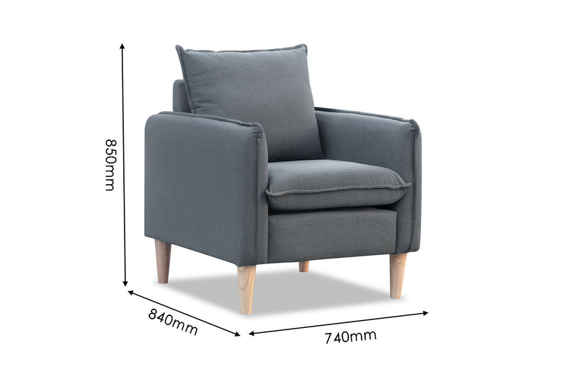 BEATRIX ACCENT CHAIR GREY