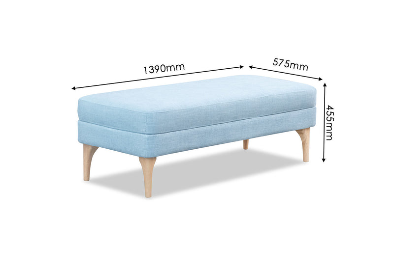 CANTU OTTOMAN BENCH LIGHT BLUE