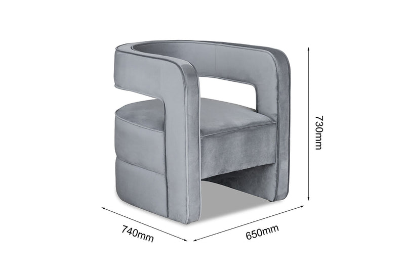 BLANCHARD ACCENT CHAIR GREY