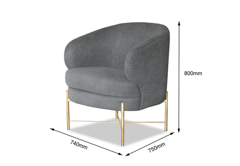 BREWER ACCENT CHAIR DARK GREY