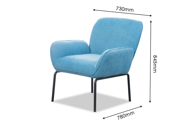 BUCKLEY ACCENT CHAIR BLUE