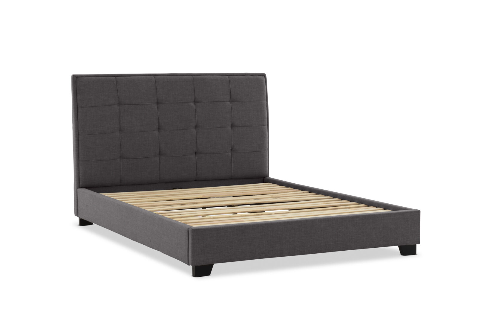 VAUGHN DOUBLE BED DARK GREY
