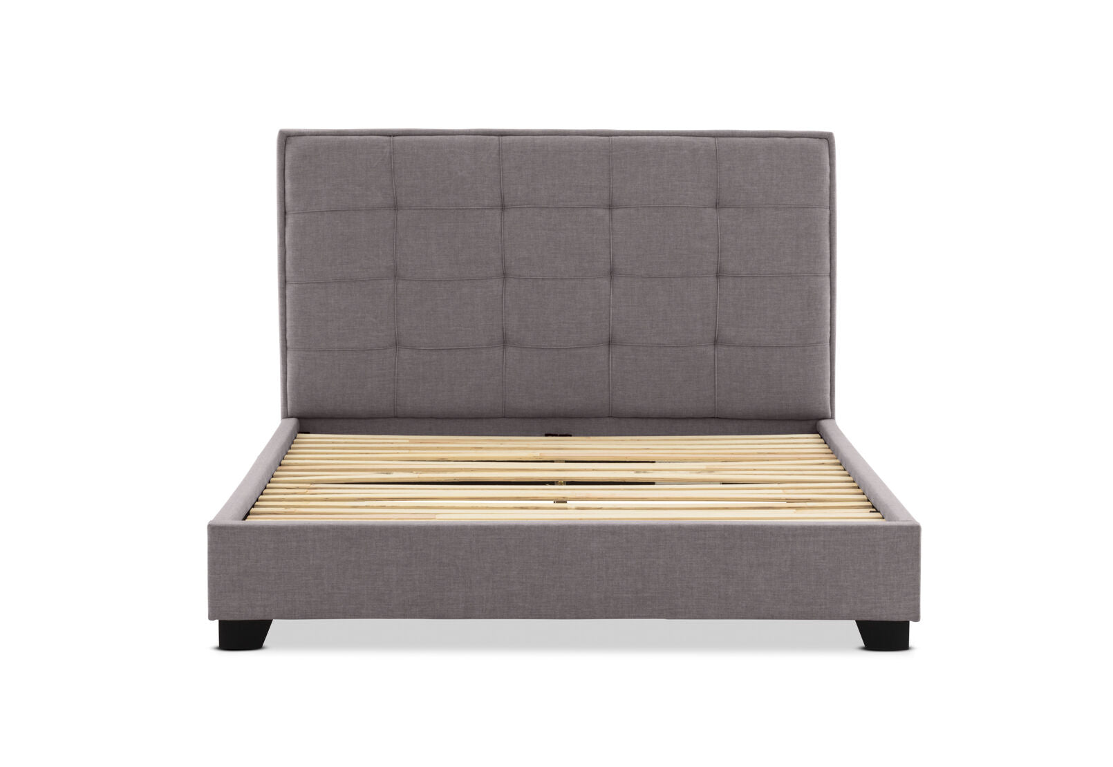 VAUGHN KING BED LIGHT GREY